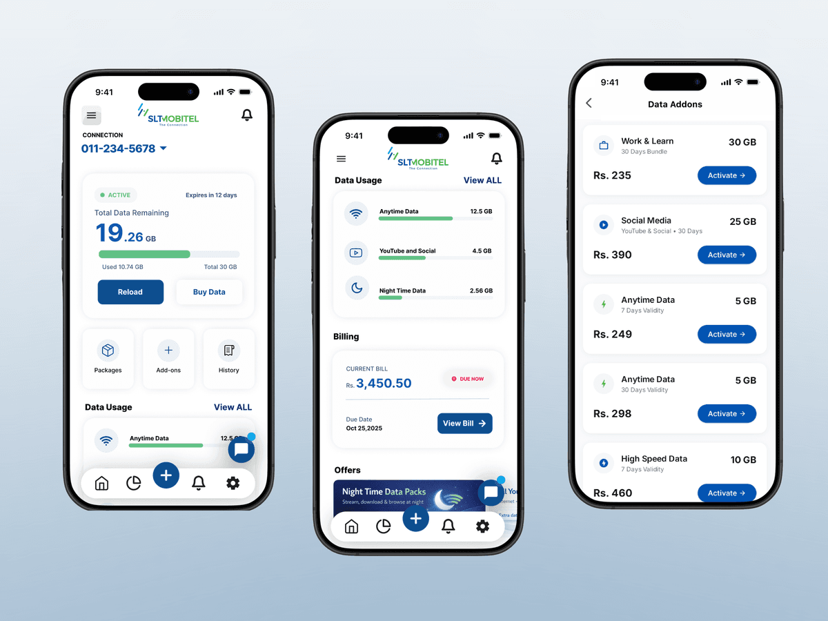 MySLT Mobile App Redesign